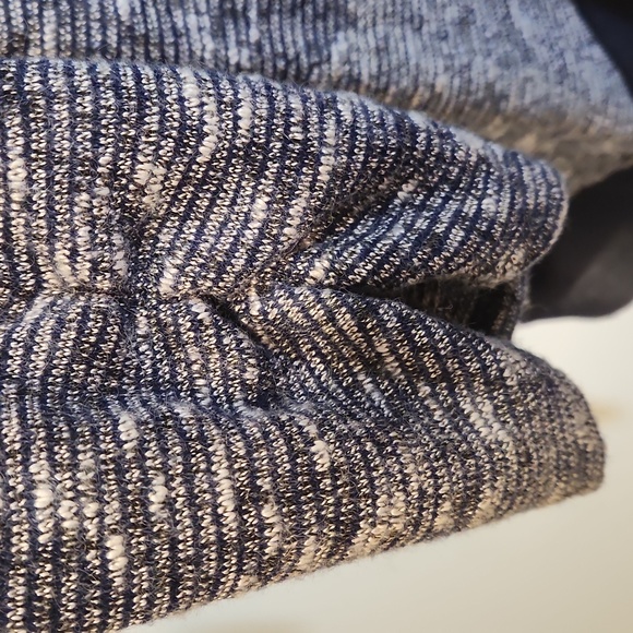 AB Studio Cardigan Navy Blue and White Size Lg - Picture 6 of 8